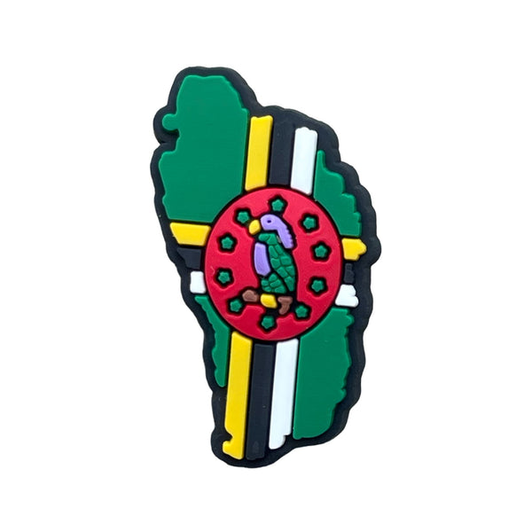 Dominica Flag Map Shoe Charm Shoe Charm Dominica